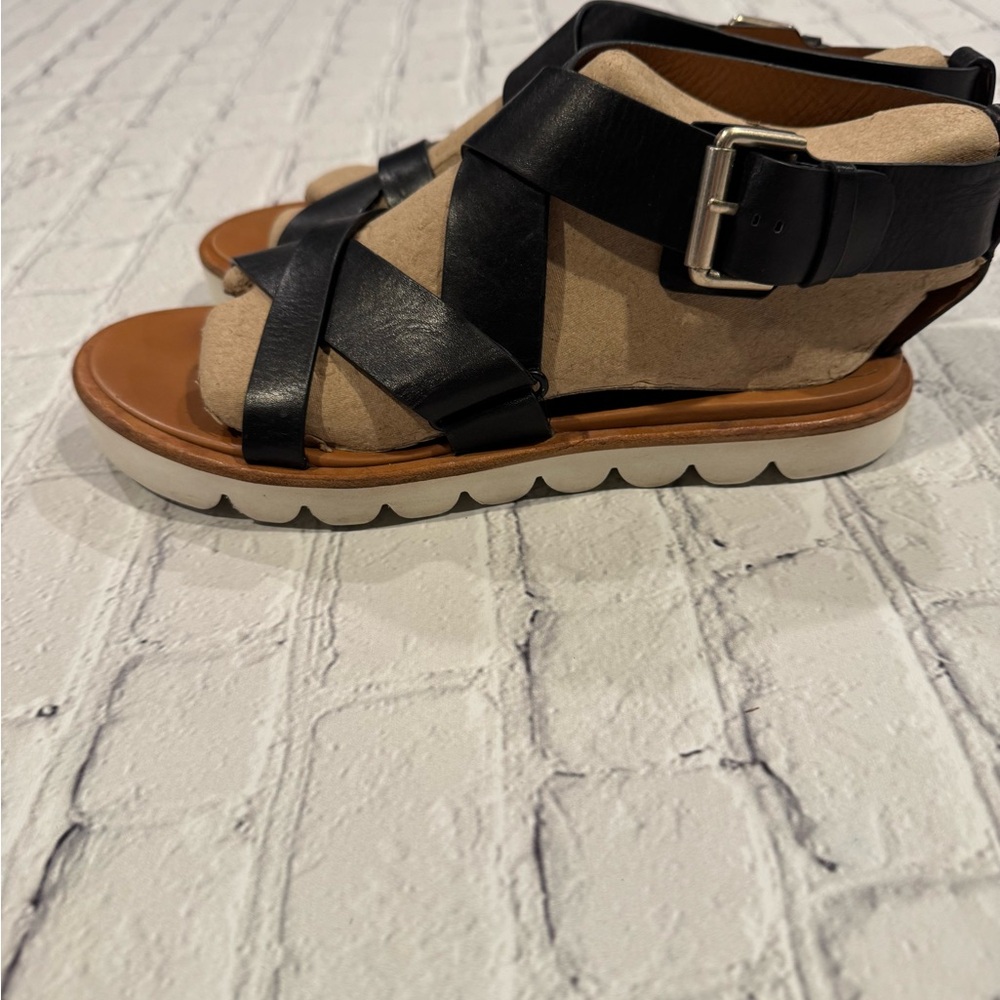 See By Chloe Black Crisscross Sandals. Leather. Sz 40.5 W9 - Picture 7 of 12